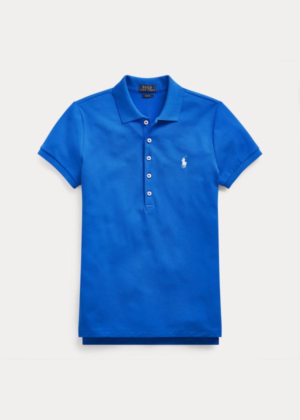 Women's Polo Ralph Lauren Slim Fit Stretch Polo Shirts | 096841RGN